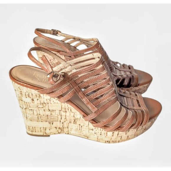 FRANCO SARTO Sombre Strappy Wedge Sandal Size 9 - Picture 2 of 7